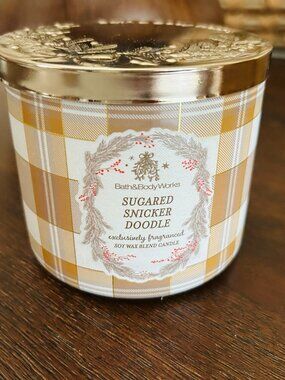 Bath & Body Works Sugared Snickerdoodle 14.5 oz. 3-Wick Candle NEW